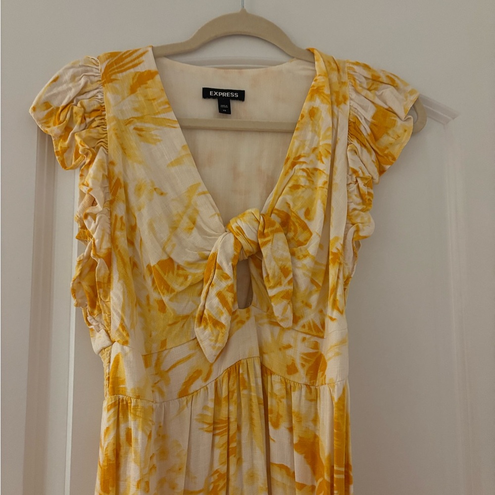 Express Yellow and White Summer Dress